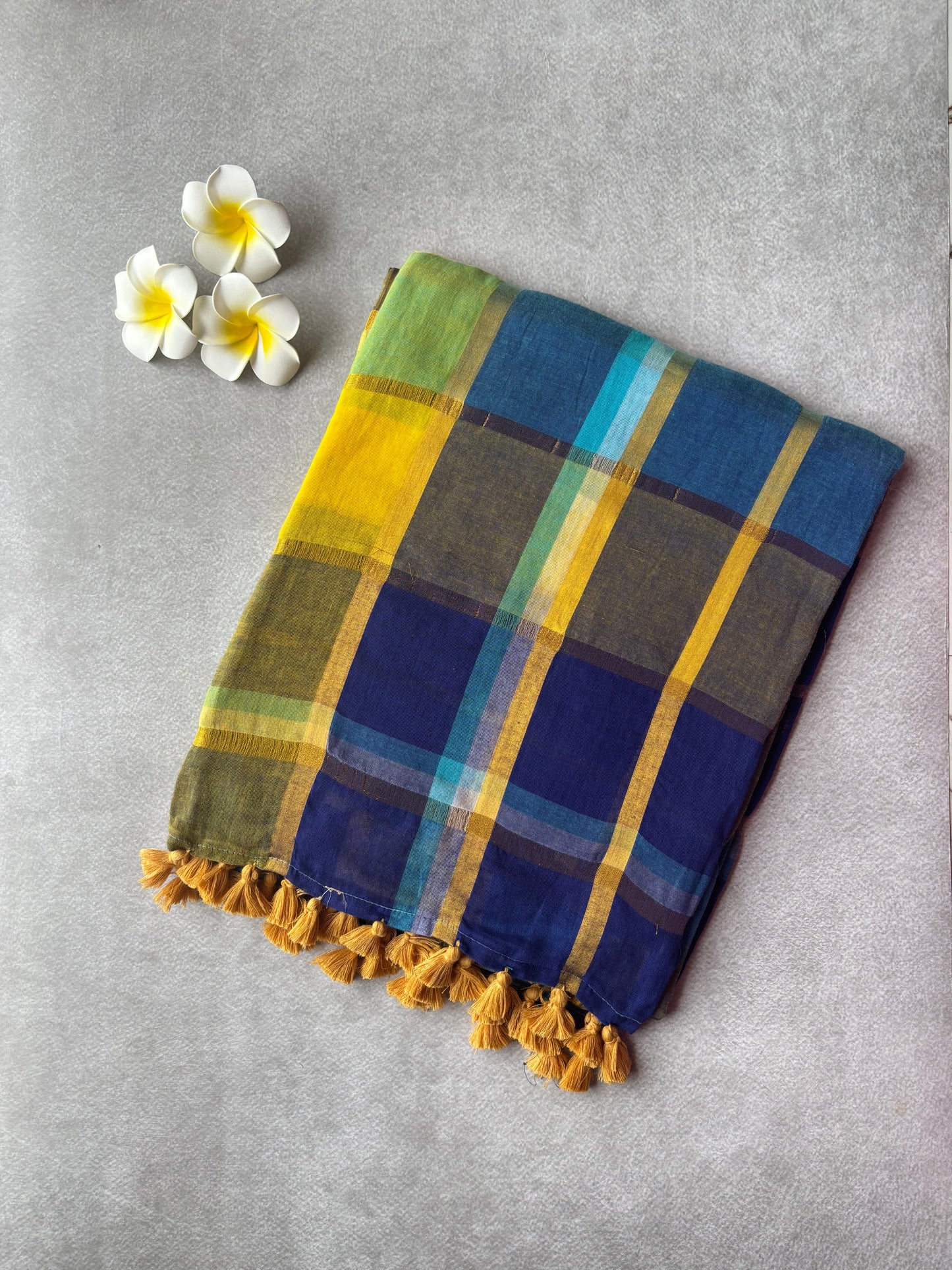 Madras Zari checks mul cotton