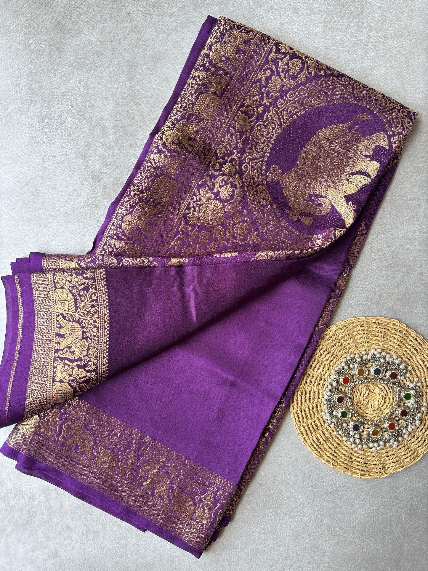 Dola Silk Saree - Purple