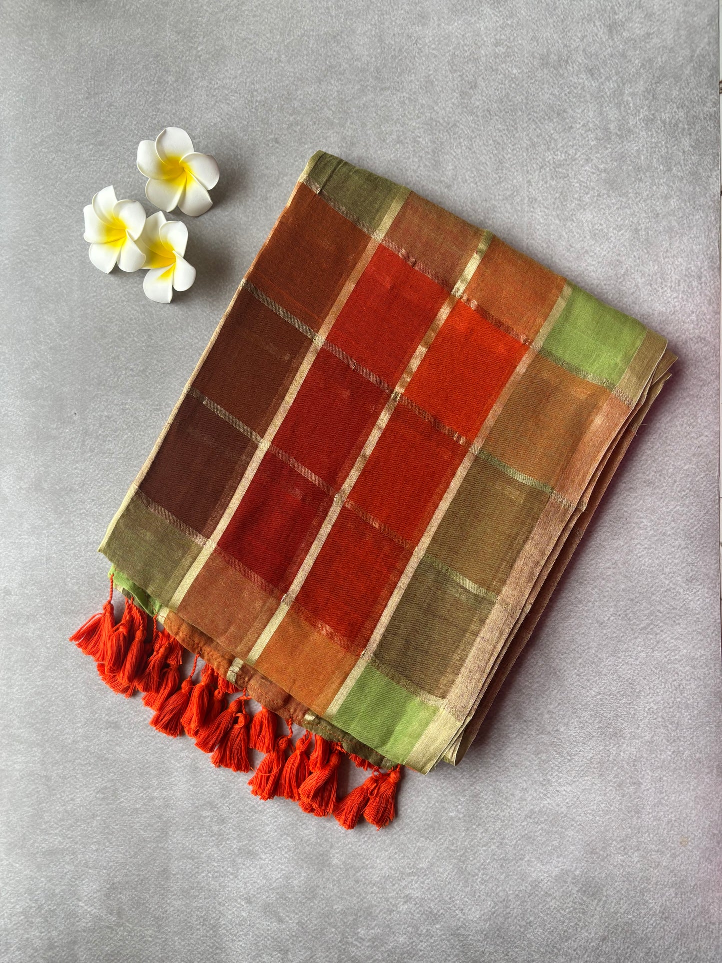 Madras Zari checks mul cotton