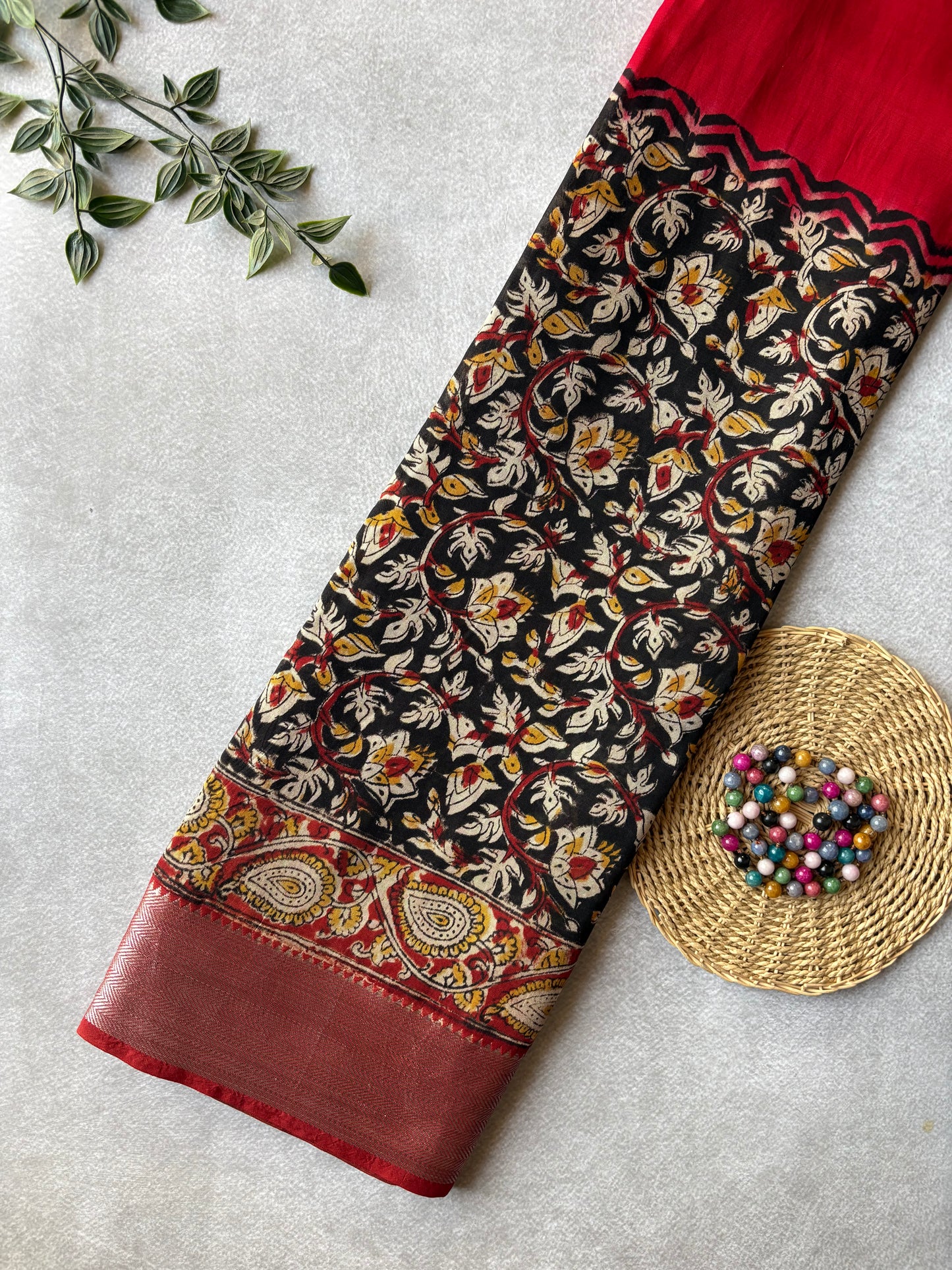 Handblock Kalamkari Chennur Silk