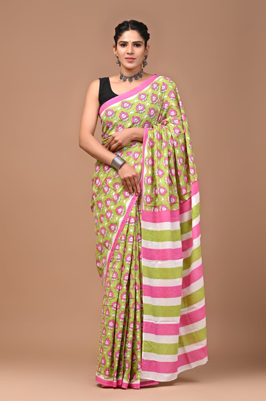 Quirky Mul Cotton - Green
