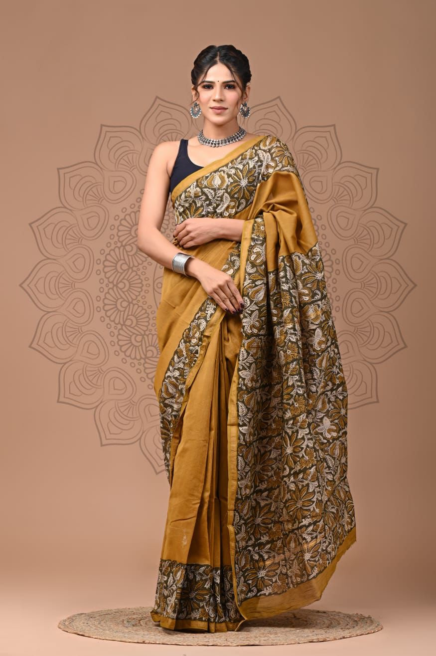 Chanderi Silk Cotton - Mustard