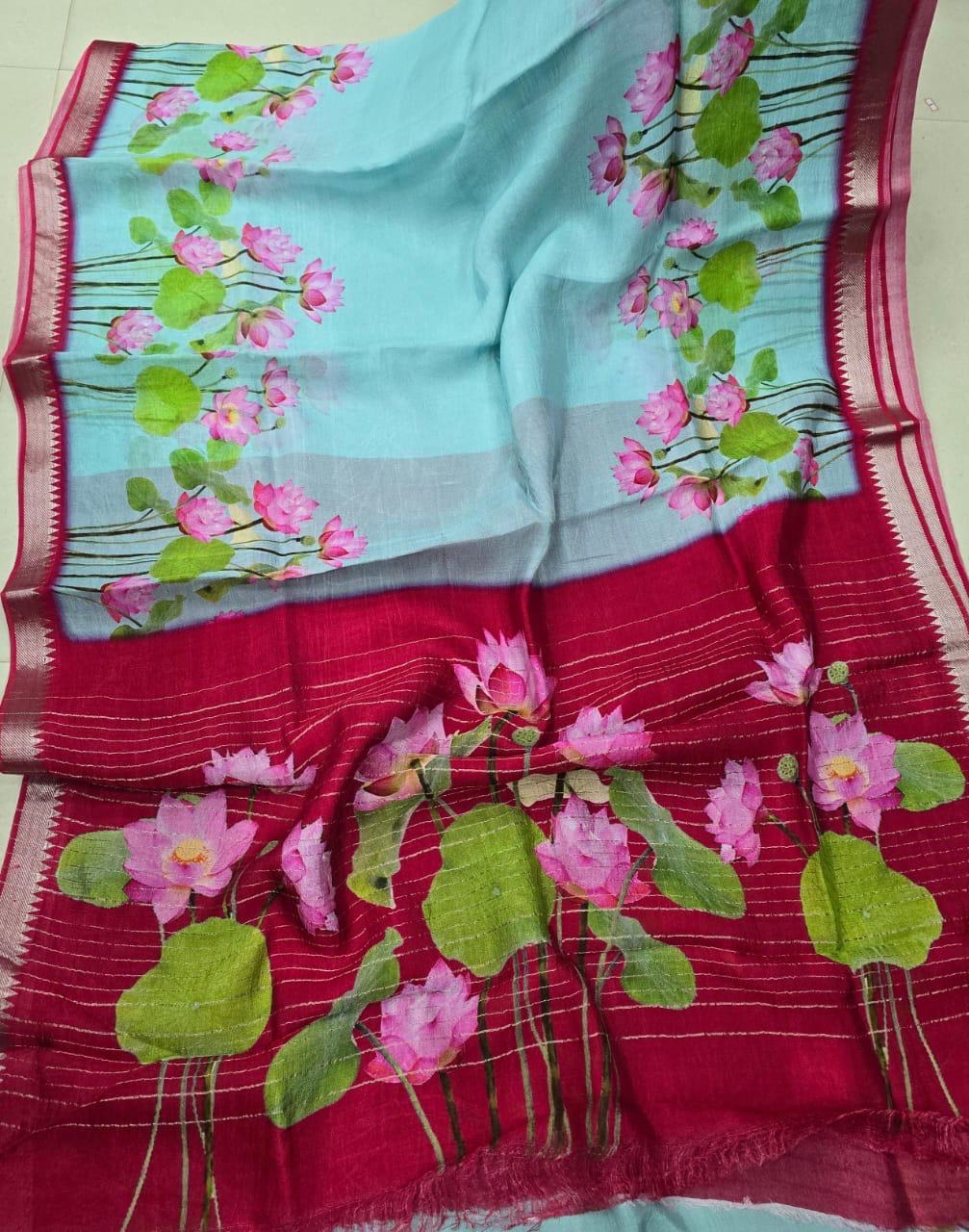 Mangalagiri silk digital print