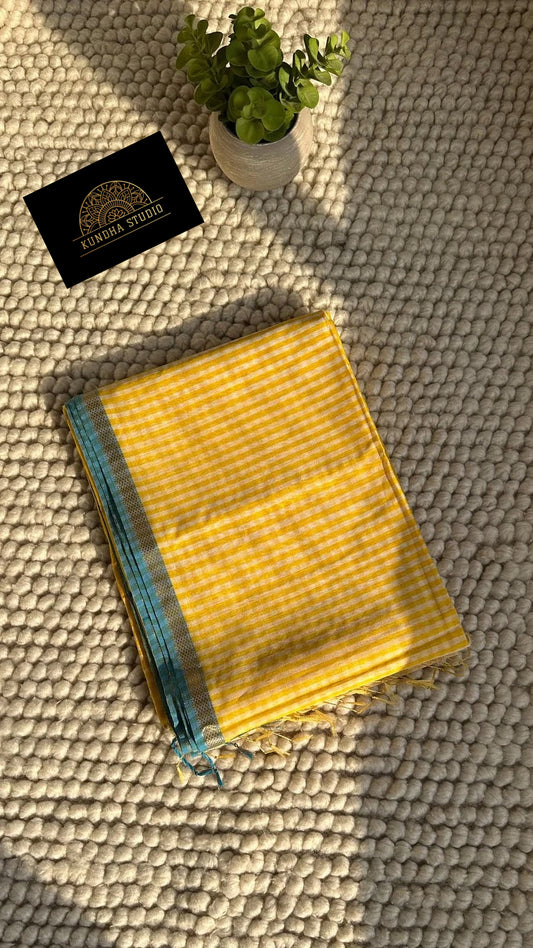 Checks Handwoven Maheshwari Silk cotton