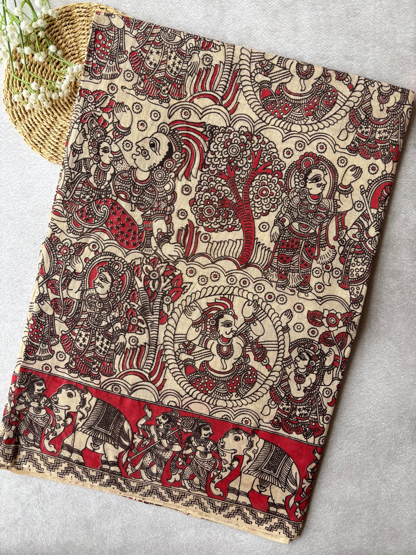 Kalamkari Cotton - Ivory