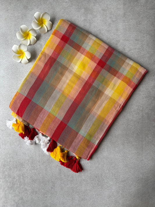 Madras checks mul cotton
