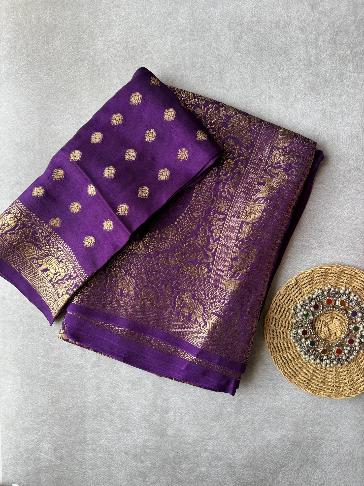 Dola Silk Saree - Purple