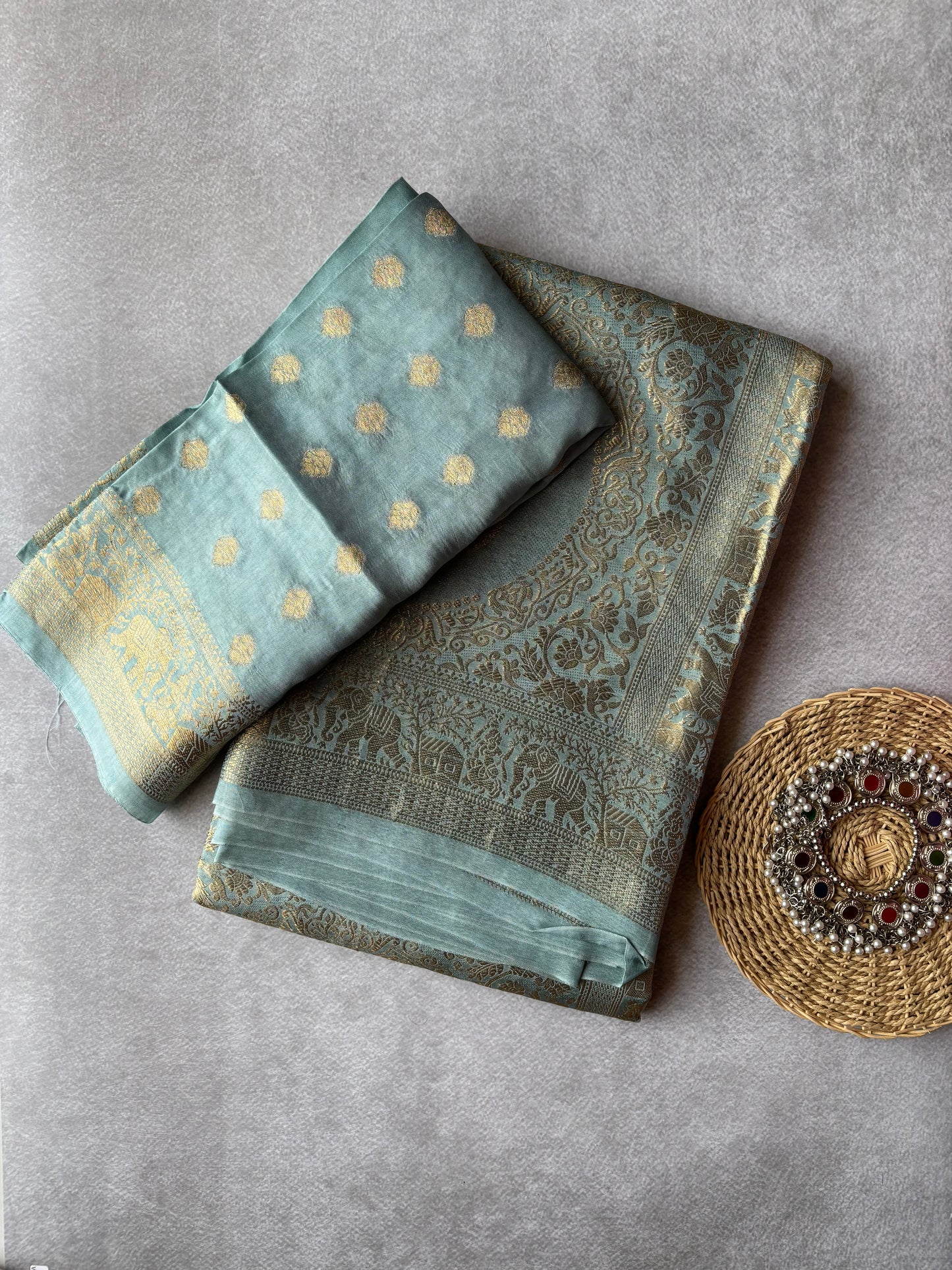 Dola Silk Saree - Turquoise