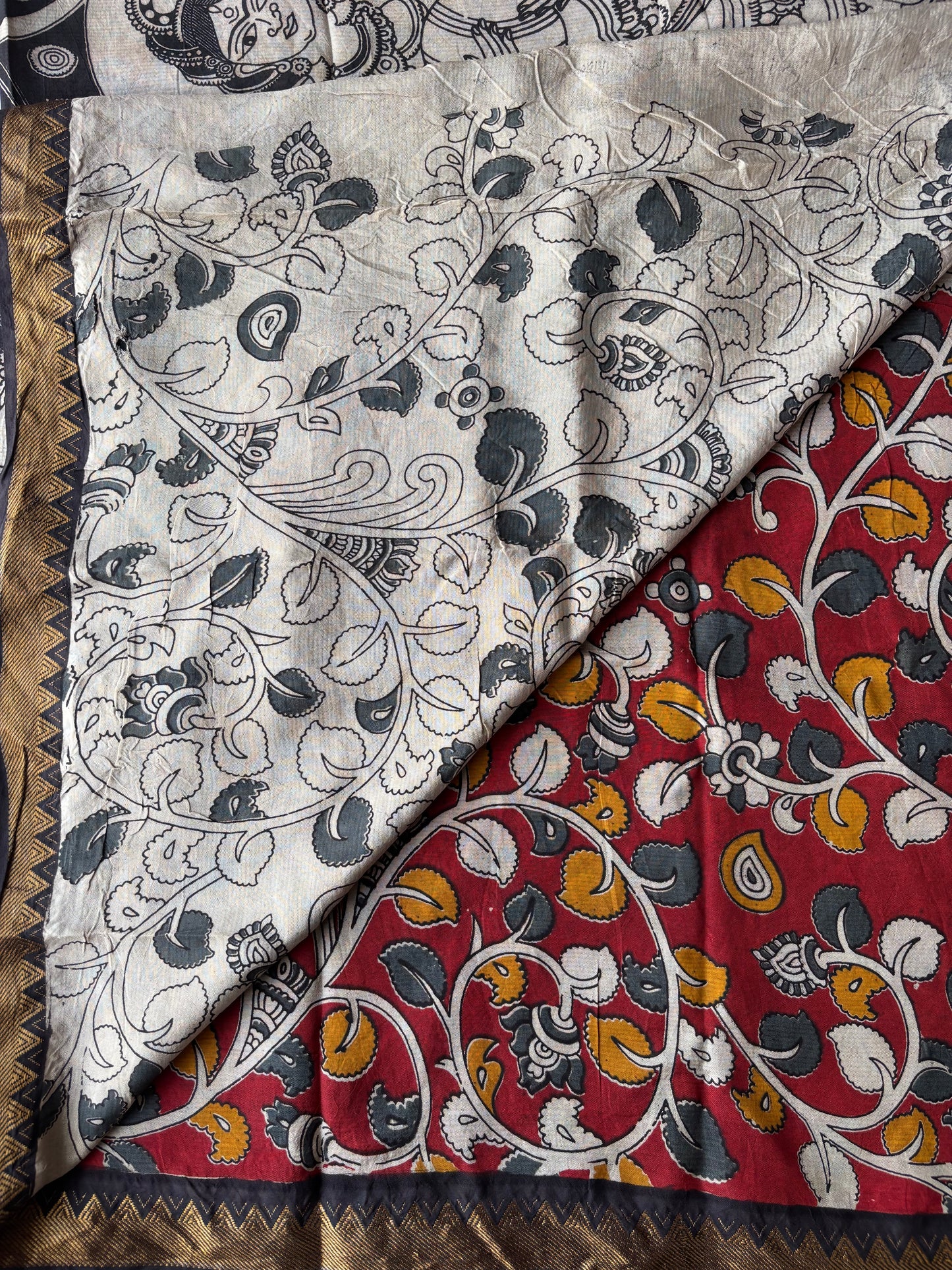 Kalamkari Chennur Silk - Red