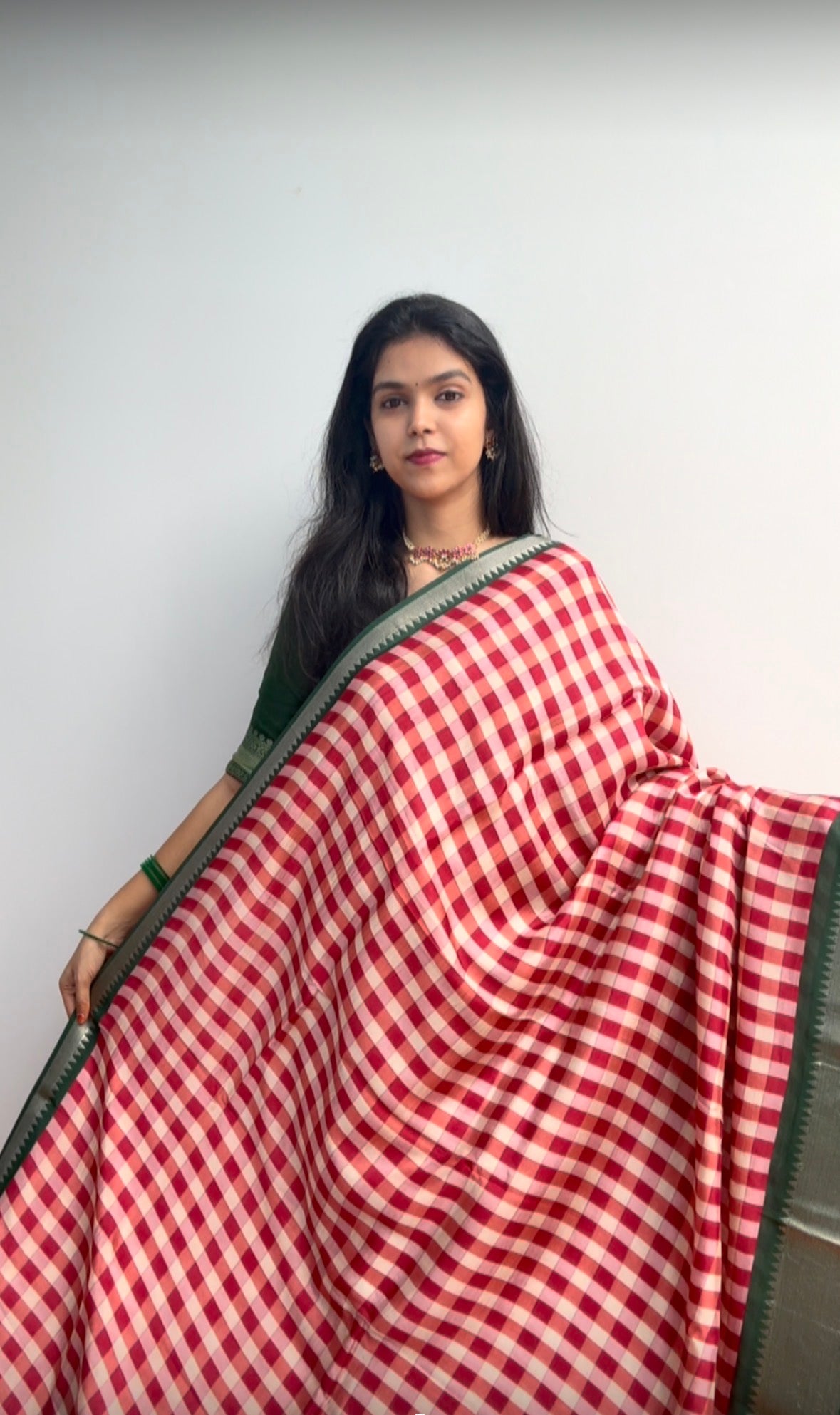 Handloom Mangalagiri Checks Print