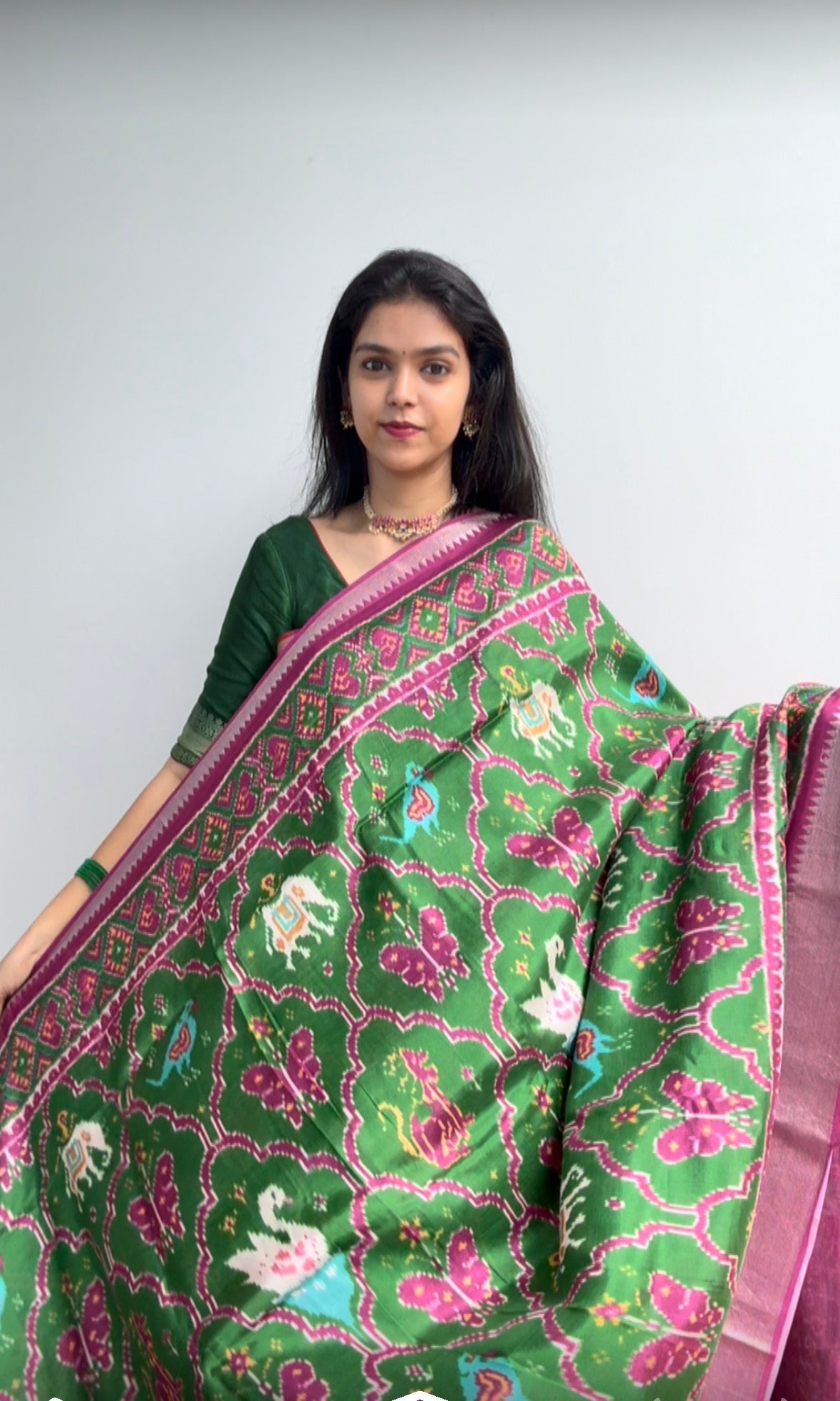 Handloom Mangalagiri Patola Print