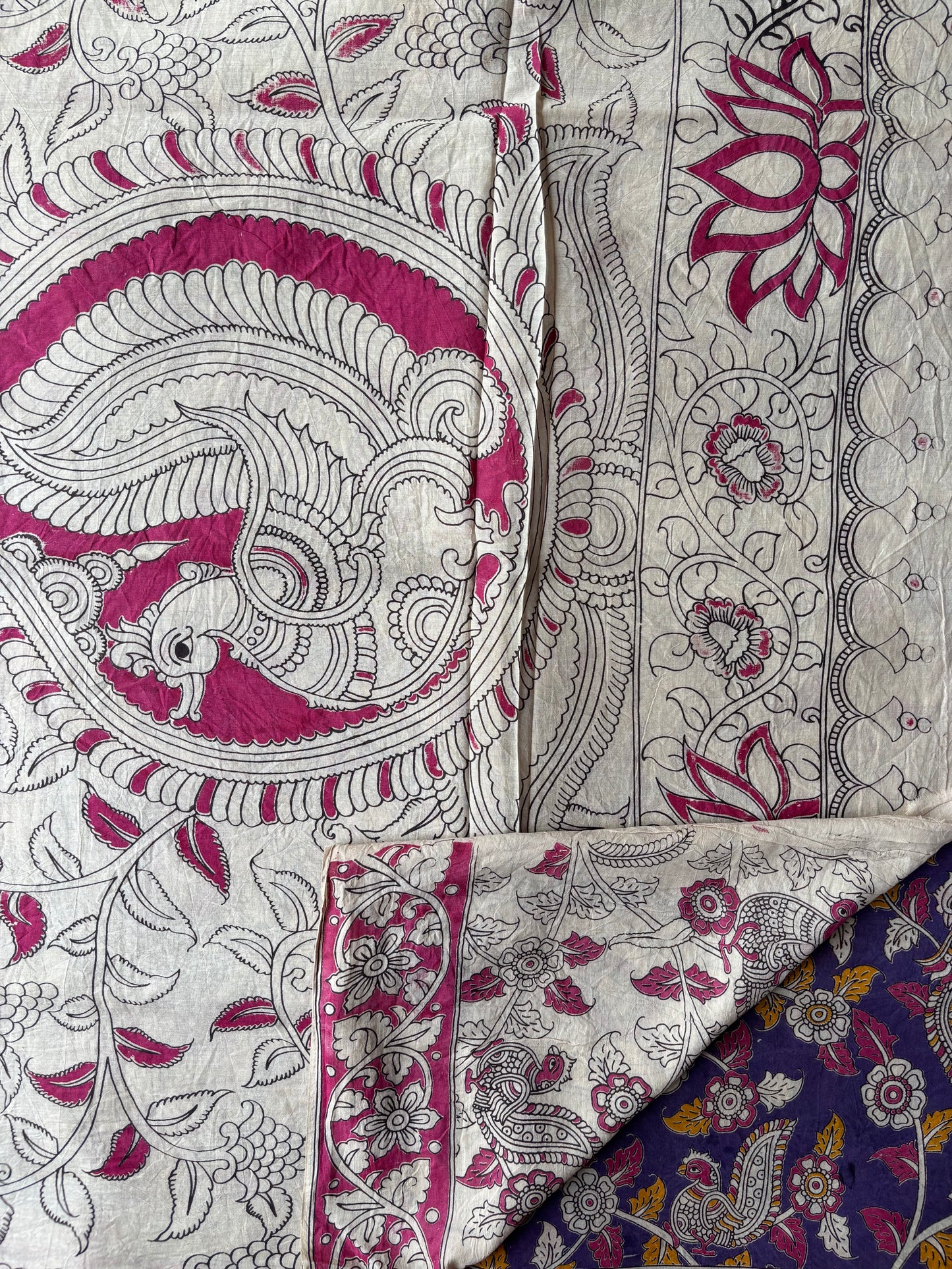 Kalamkari Cotton - Violet