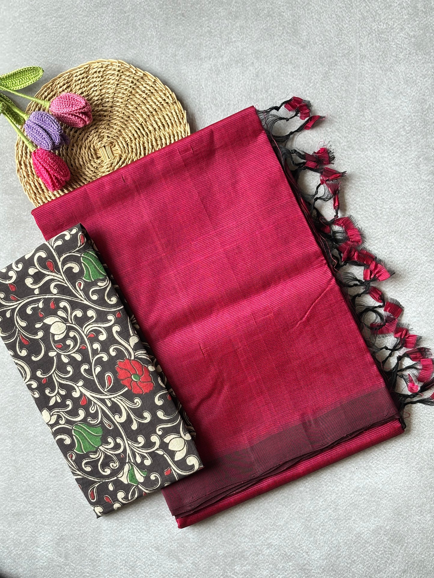 Mangalagiri Silk Cotton - Red