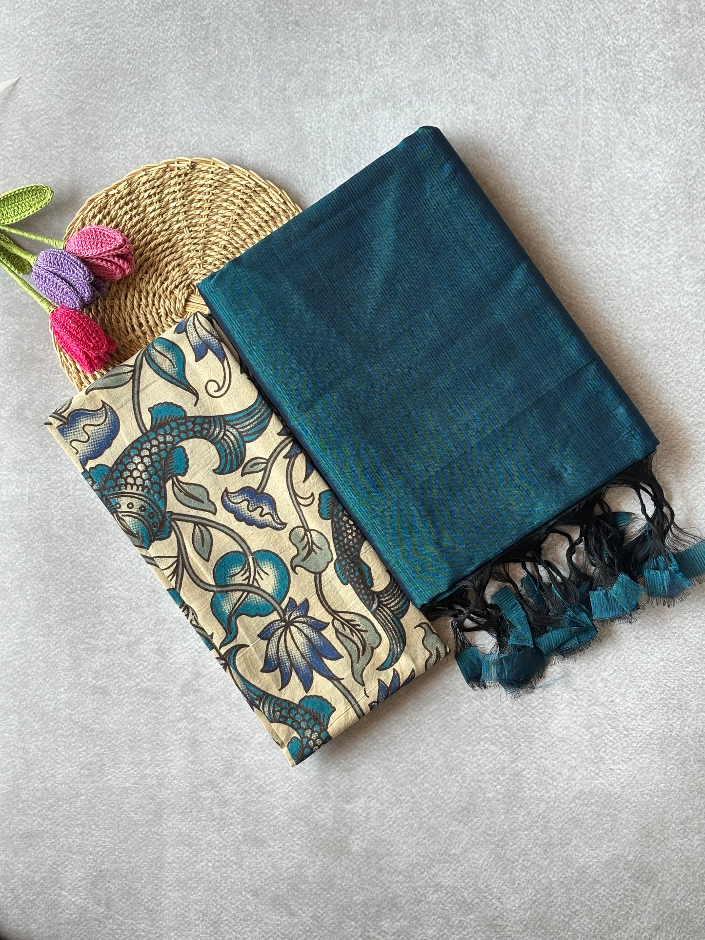 Mangalagiri Silk Cotton - Teal