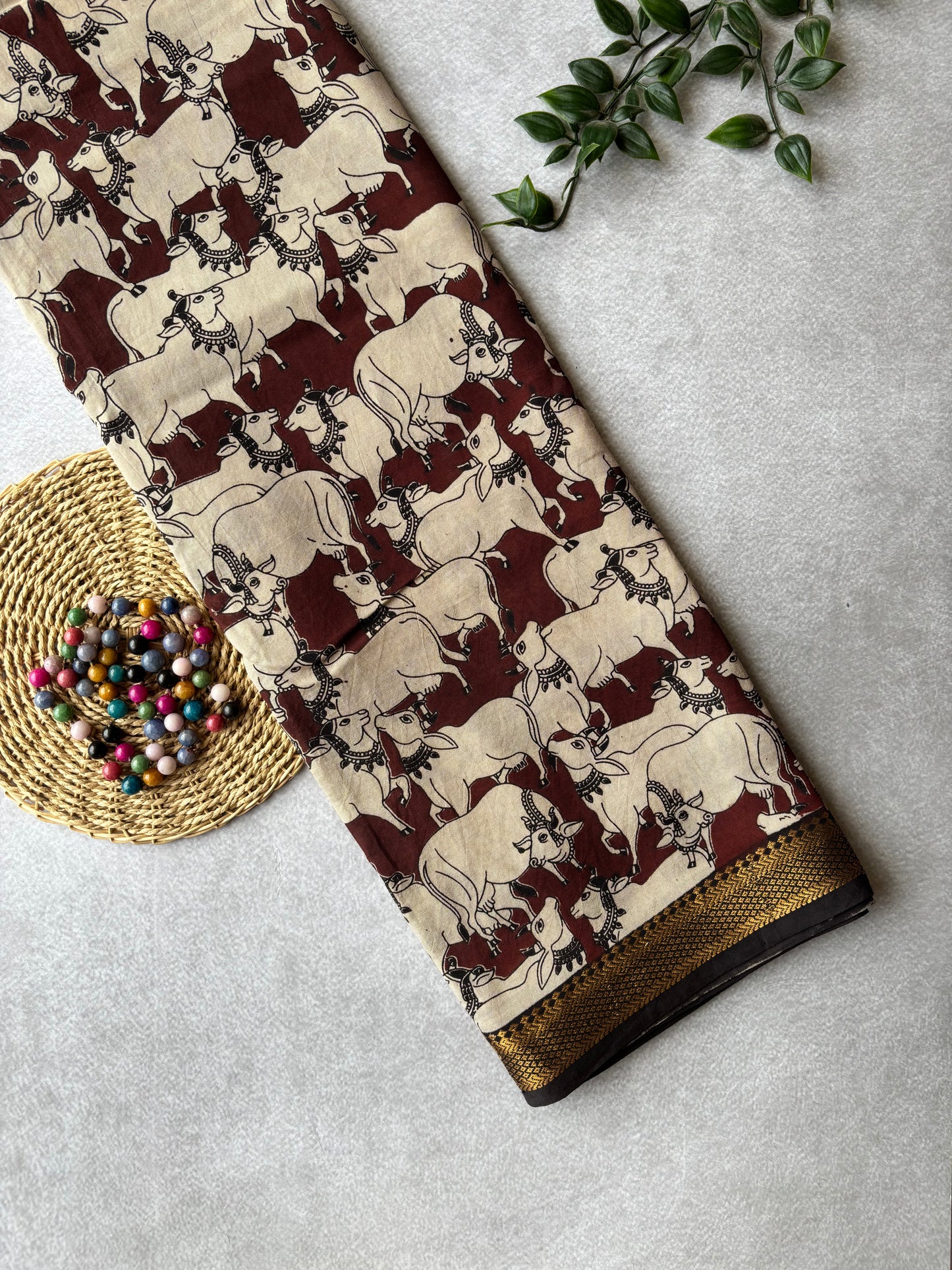 Kalamkari Chennur Silk - Maroon
