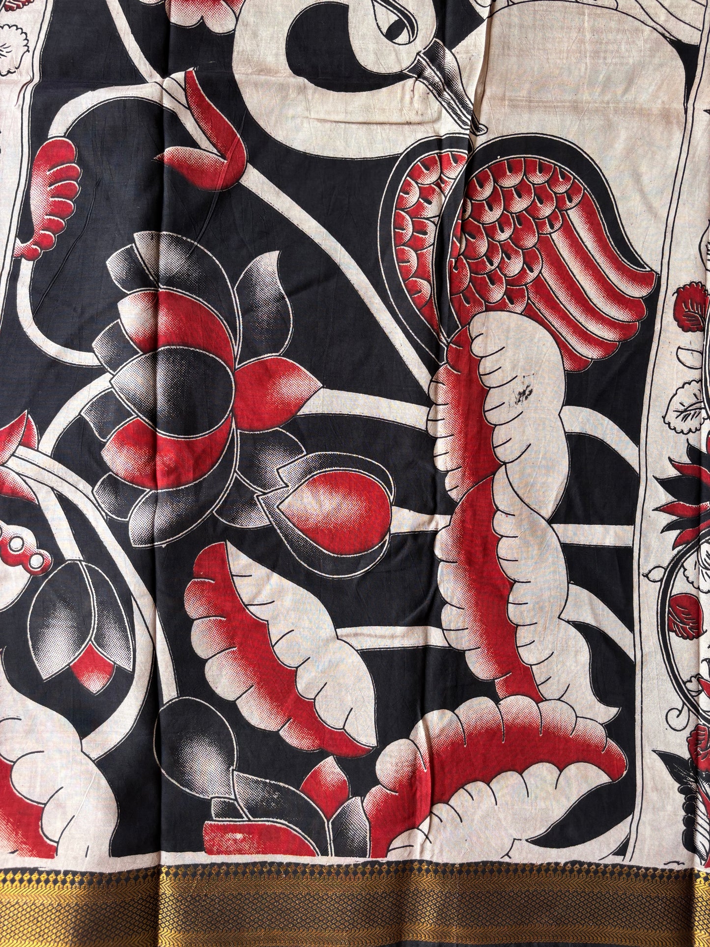 Kalamkari Chennur Silk - Red