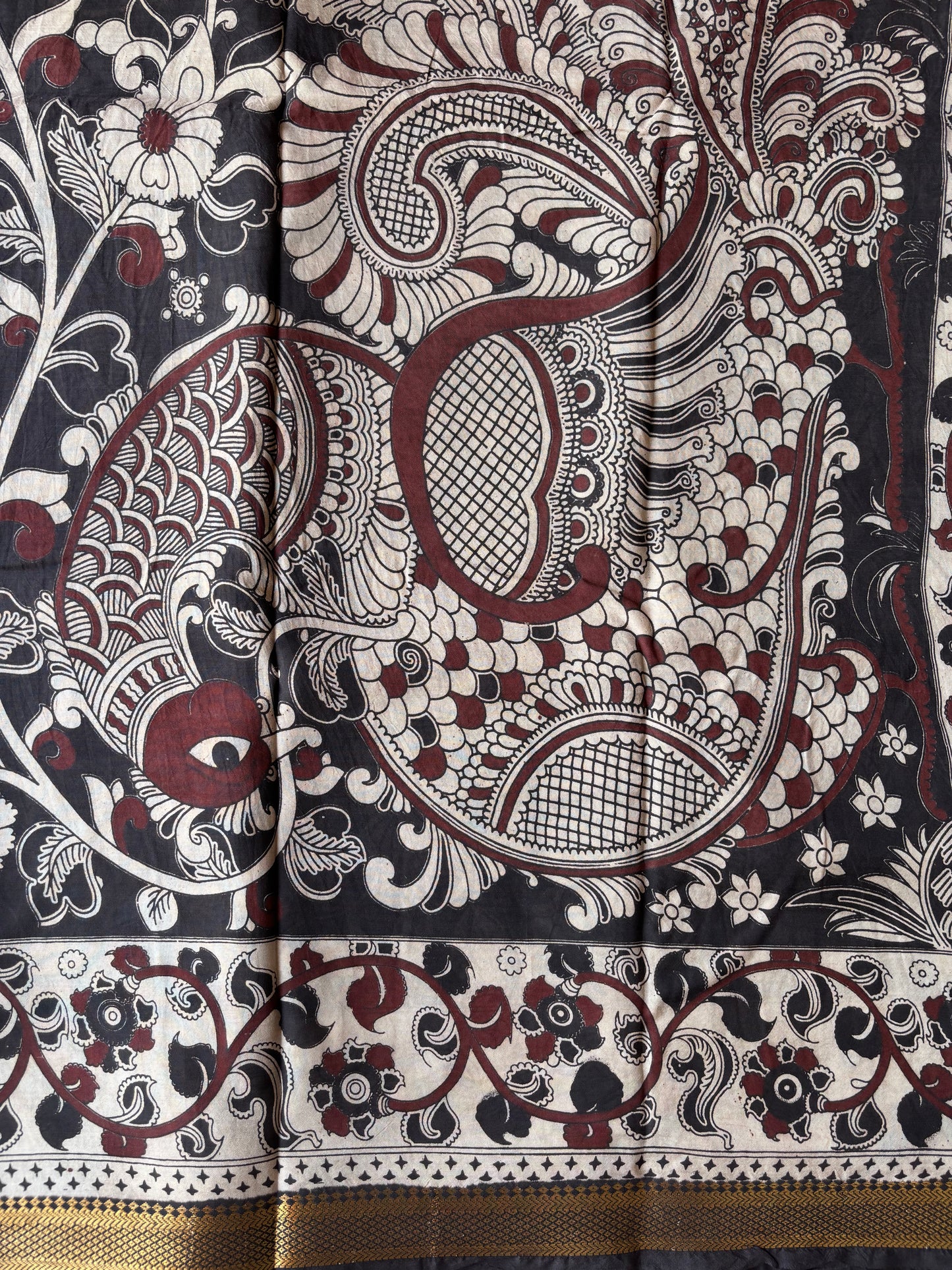 Kalamkari Chennur Silk - Maroon