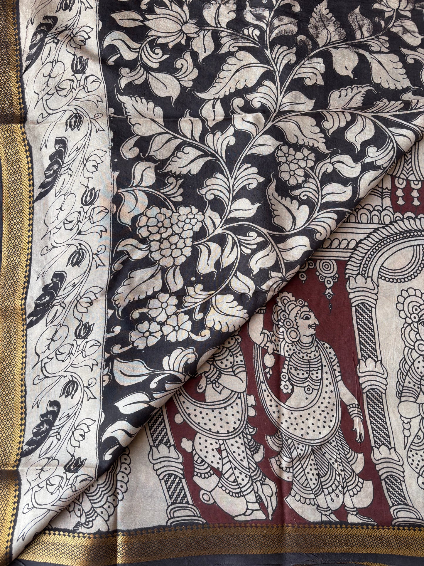 Kalamkari Chennur Silk - Maroon