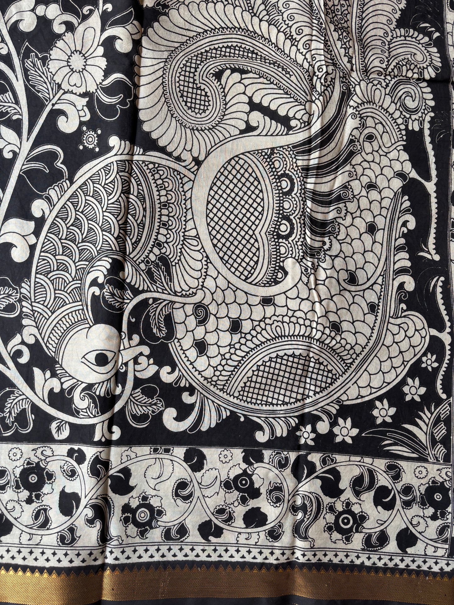 Kalamkari Chennur Silk - Black