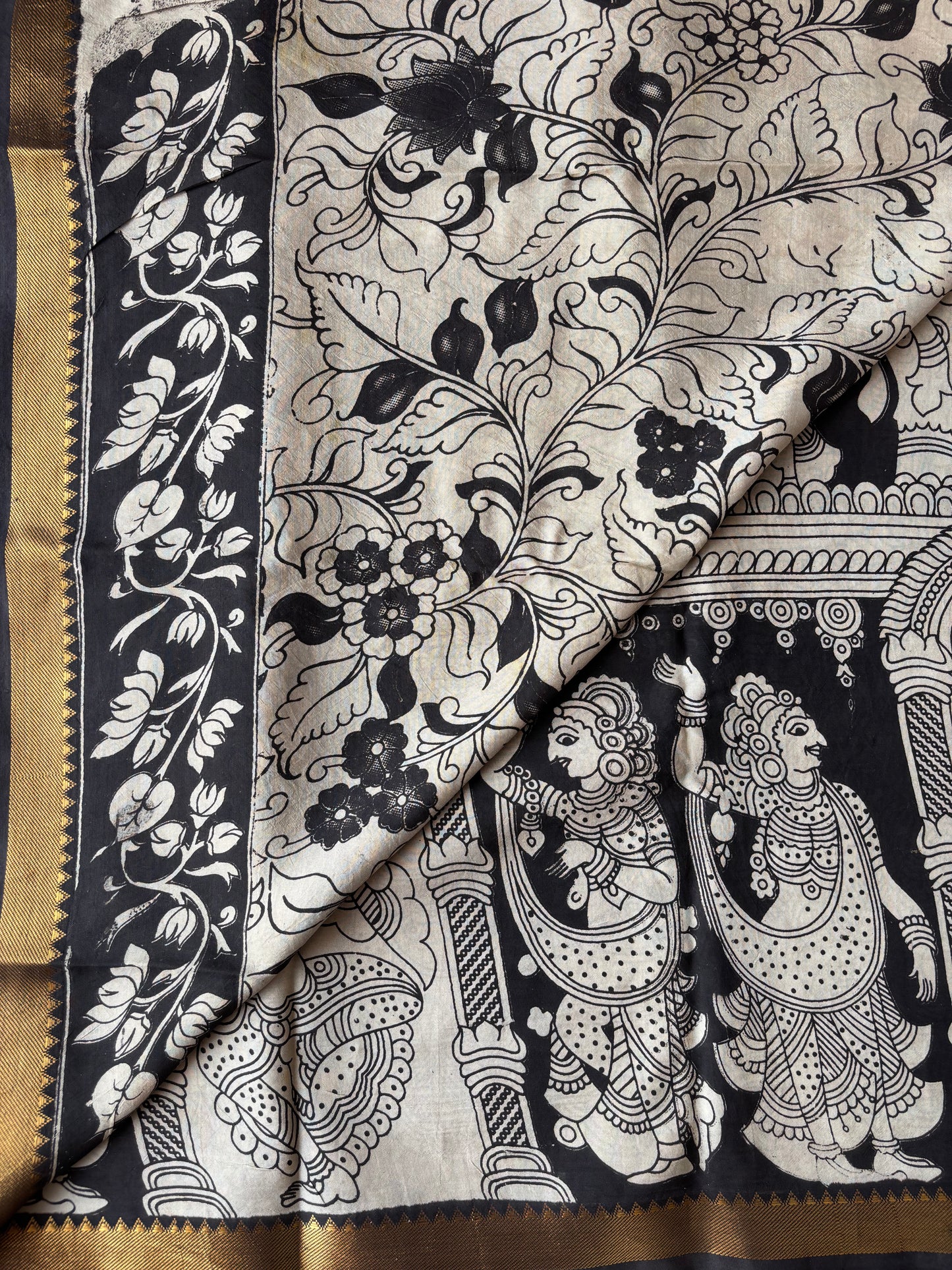 Kalamkari Chennur Silk - Black