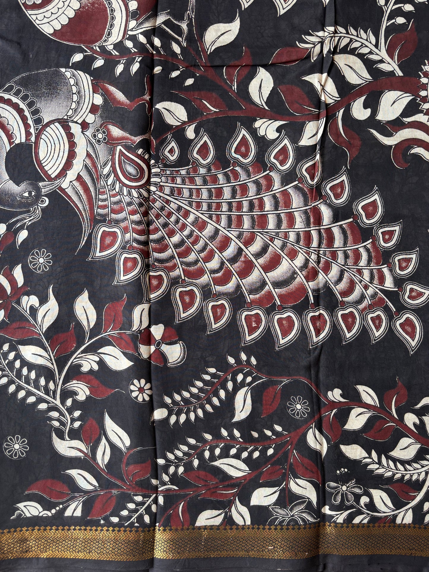 Kalamkari Chennur Silk - Maroon