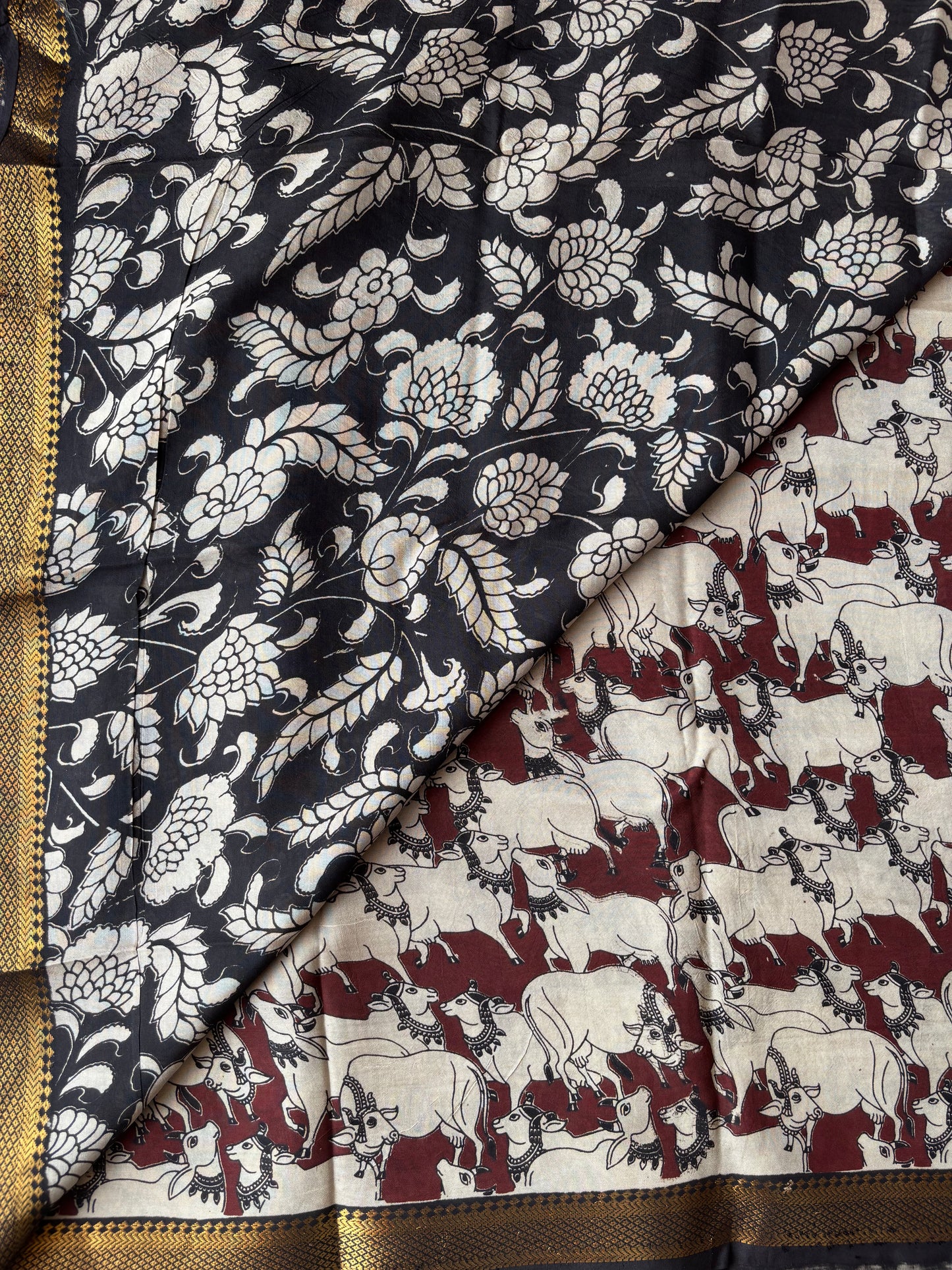 Kalamkari Chennur Silk - Maroon