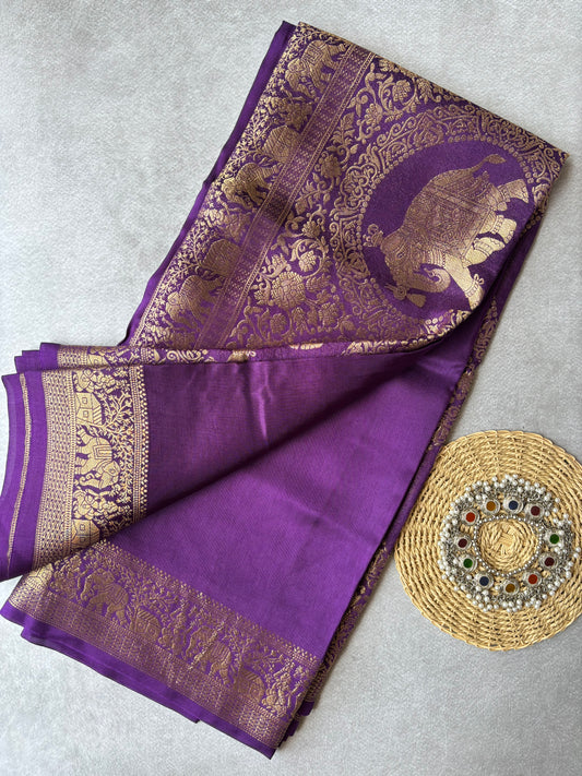 Dola Silk Saree - Purple