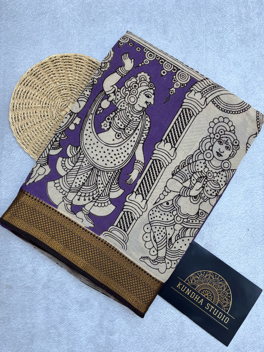 Kalamkari Chennur Silk - Purple