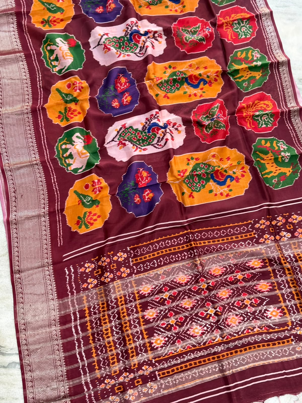 Handloom Mangalagiri Patola Print