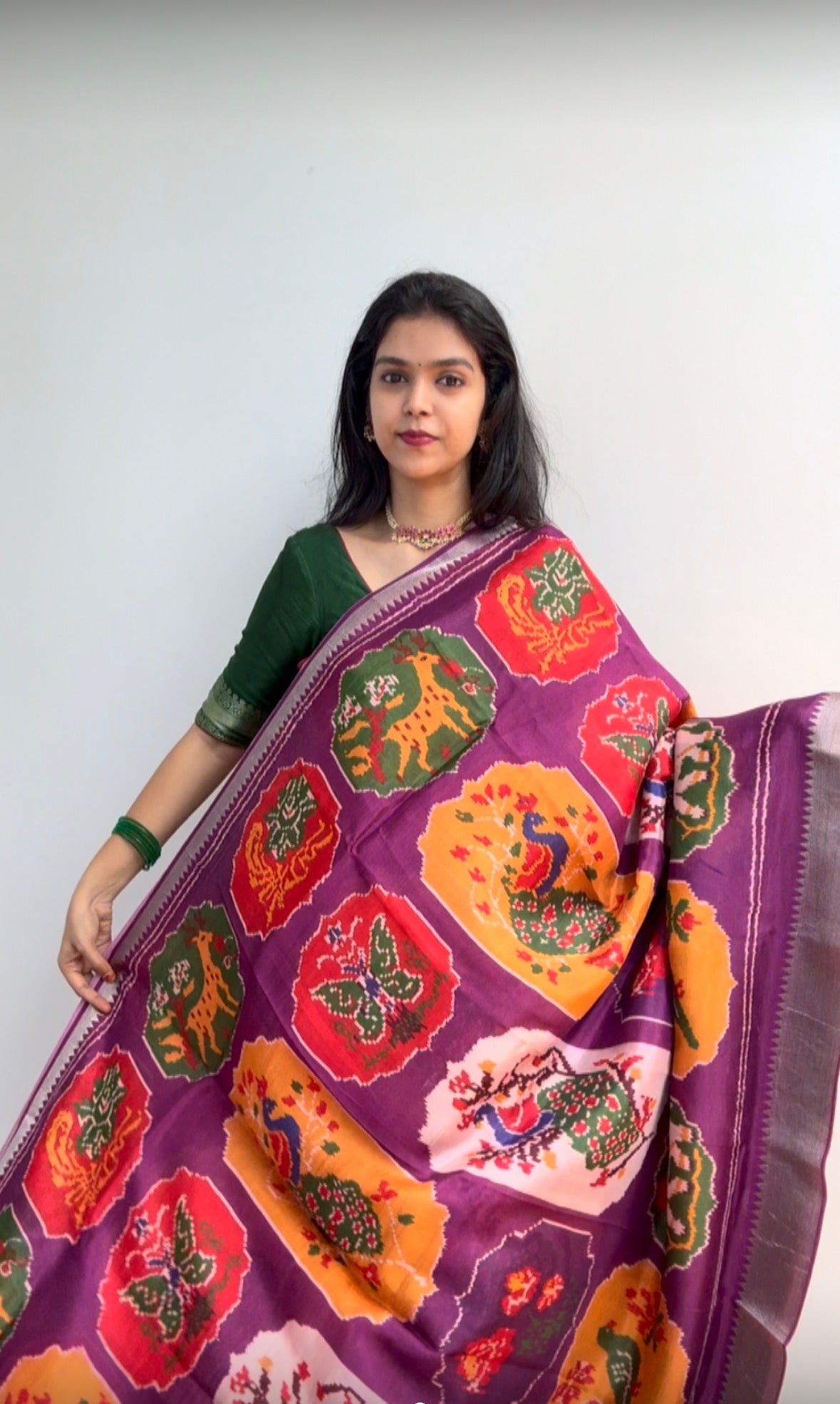 Handloom Mangalagiri Patola print