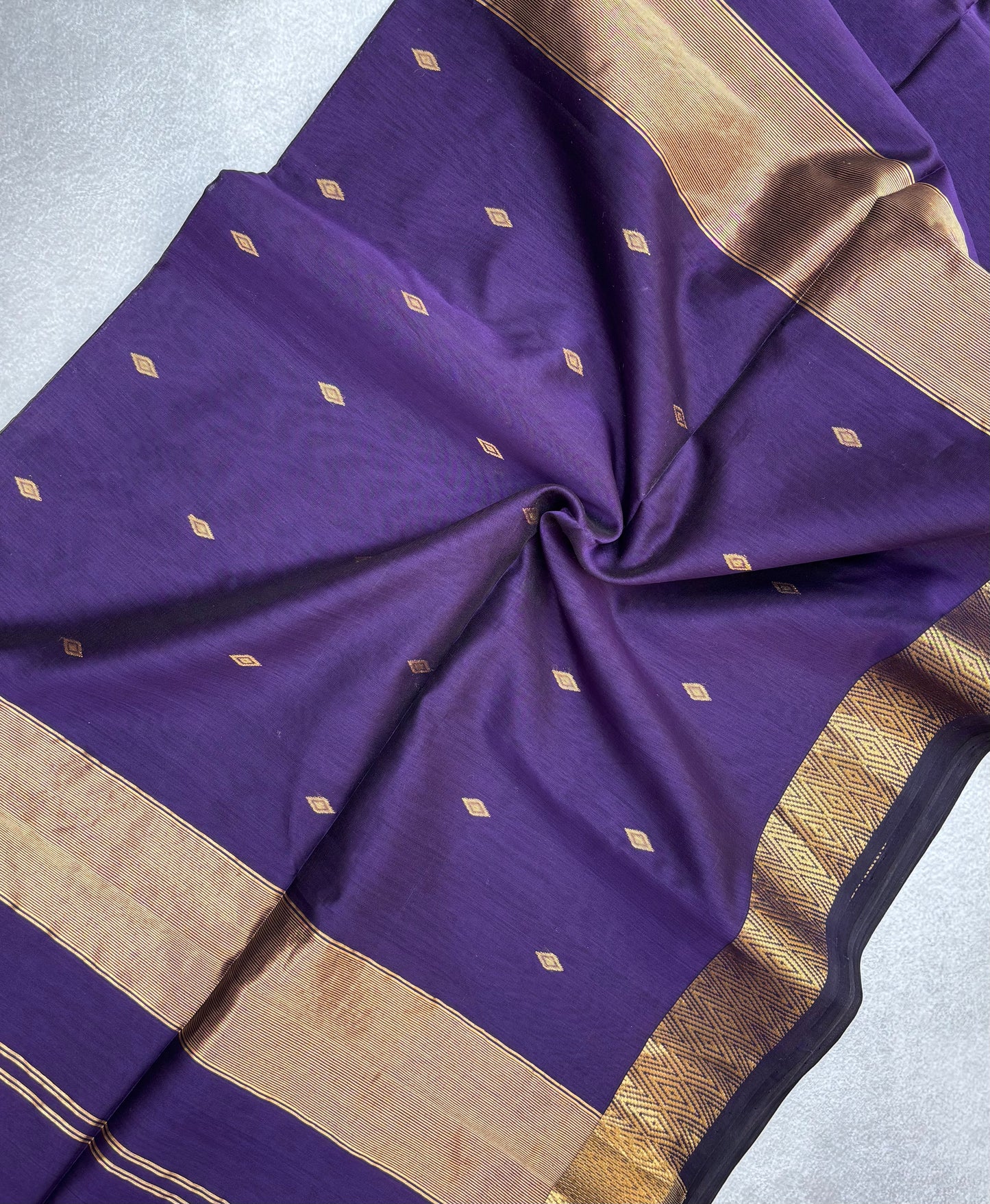 Maheshwari Silk Cotton - Purple - Nayanathara
