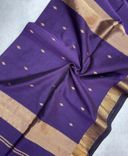 Maheshwari Silk Cotton - Purple - Nayanathara