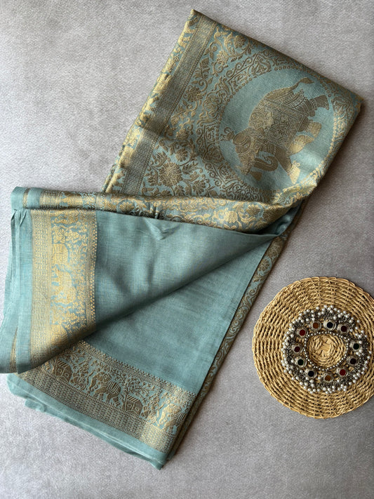 Dola Silk Saree - Turquoise