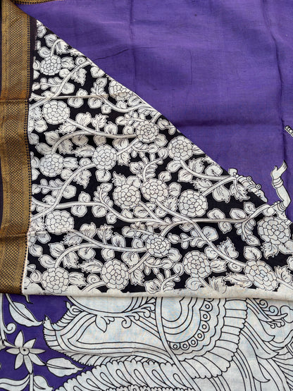 Kalamkari Chennur Silk - Purple