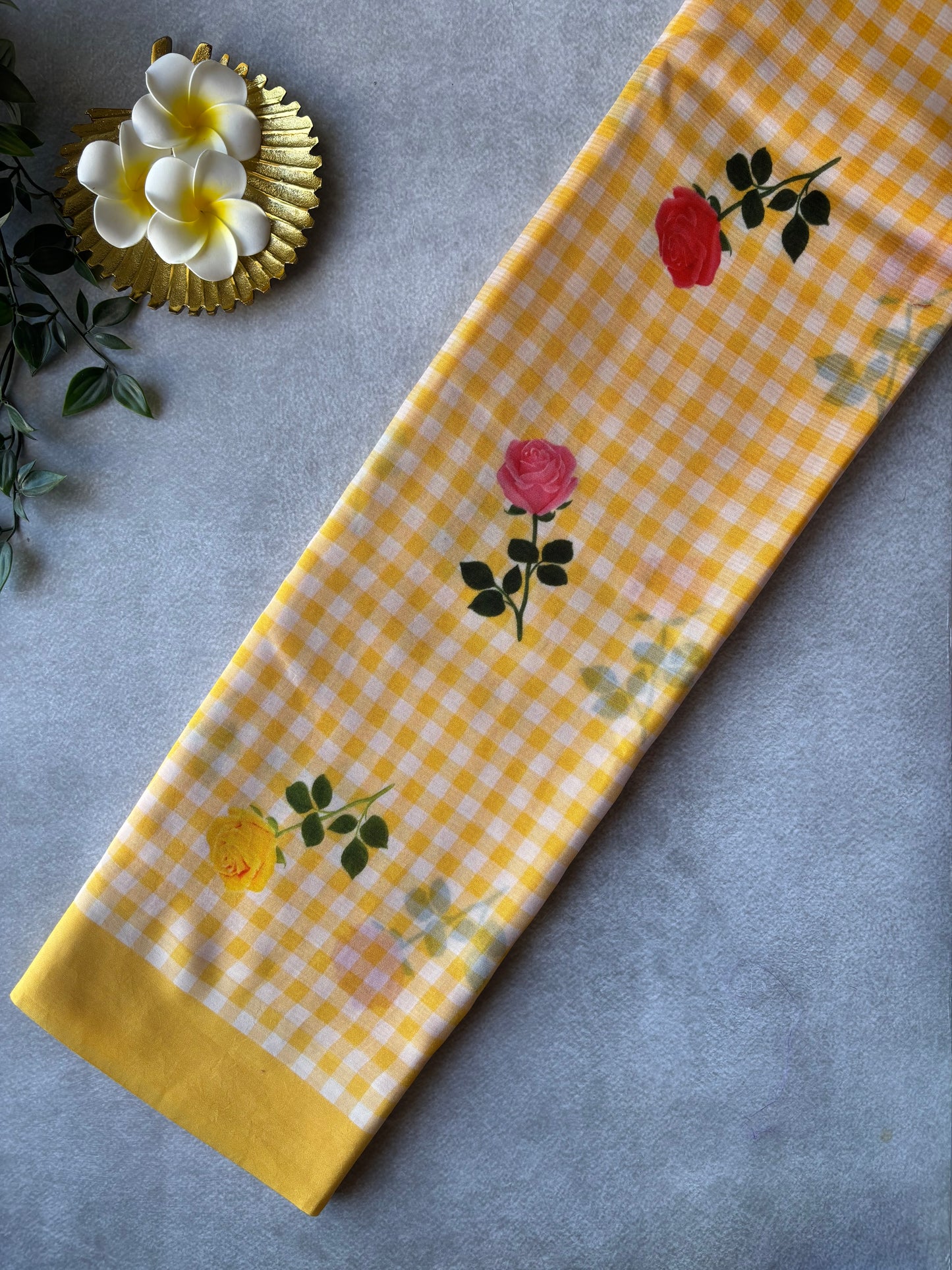 Mangalagiri handloom checks digital print