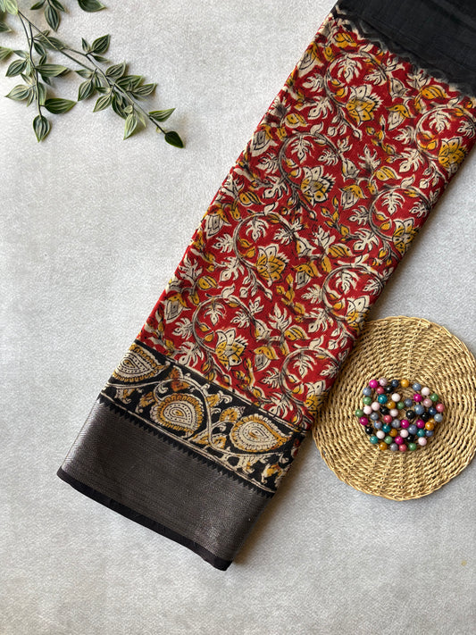 Handblock Kalamkari Chennur Silk