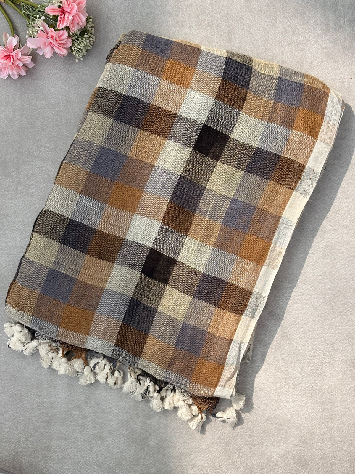 Pure Linen saree