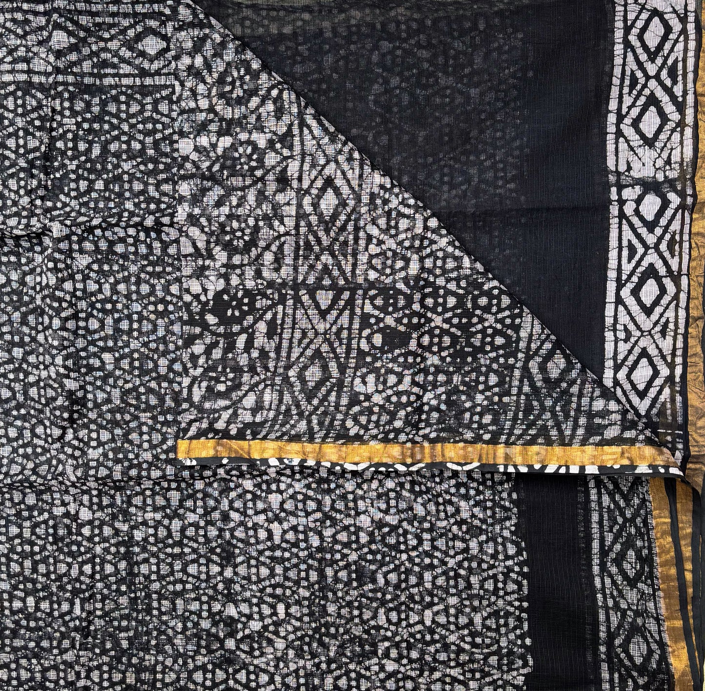 Kota Doria Batik print - Black