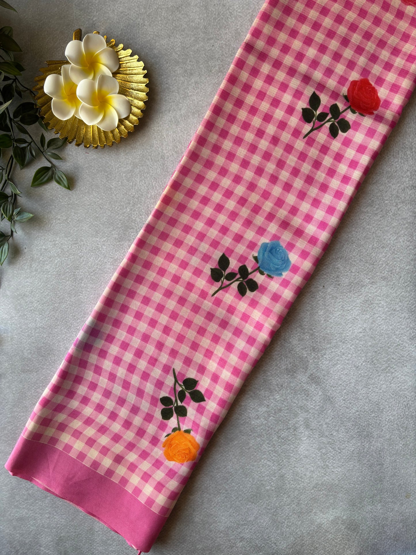Managalgiri handloom checks digital print