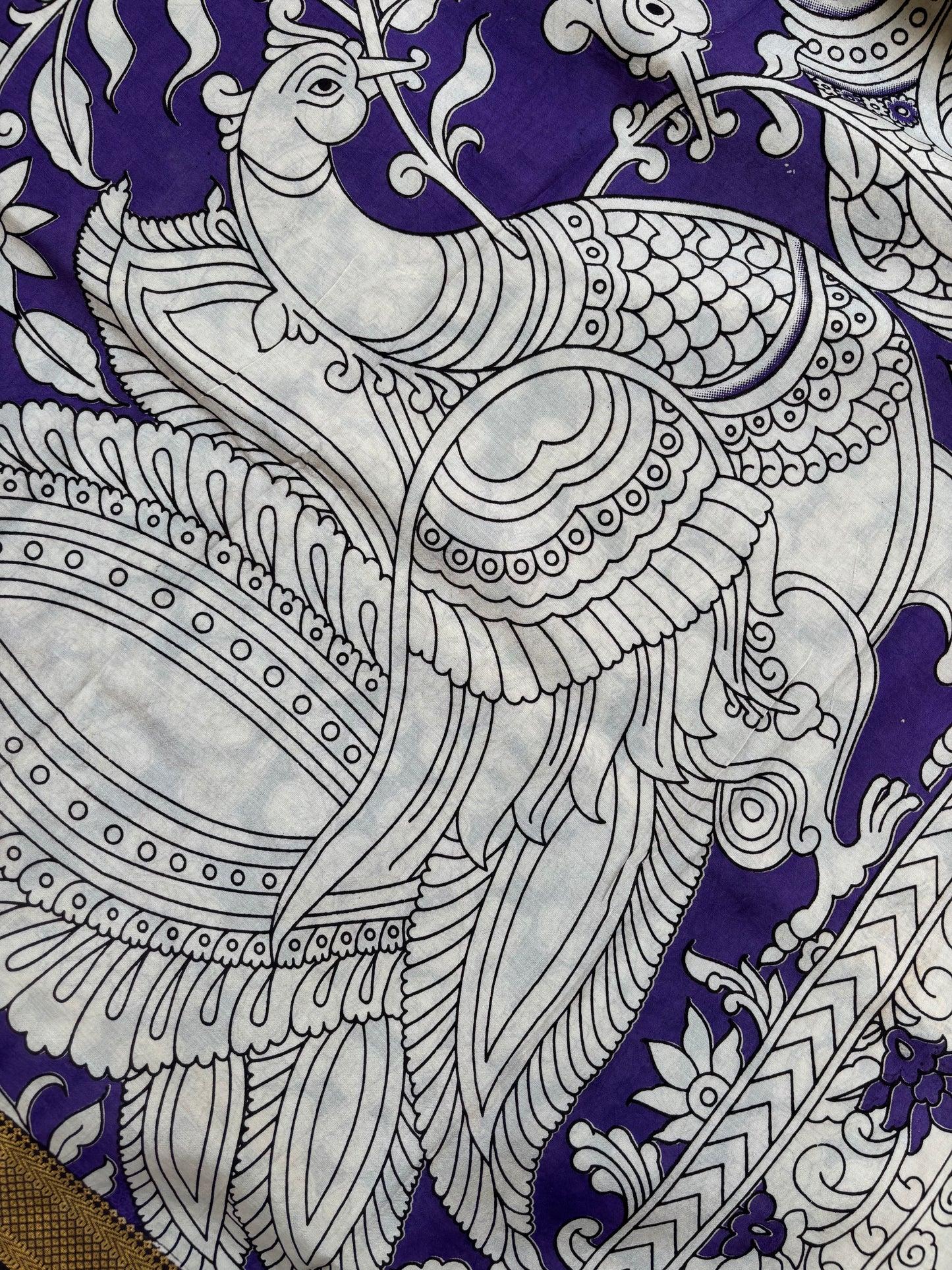 Kalamkari Chennur Silk - Purple