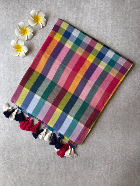Madras checks mul cotton