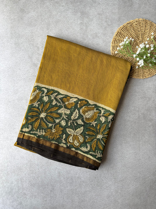 Chanderi Silk Cotton - Mustard