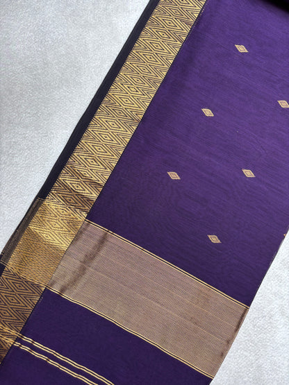 Maheshwari Silk Cotton - Purple - Nayanathara