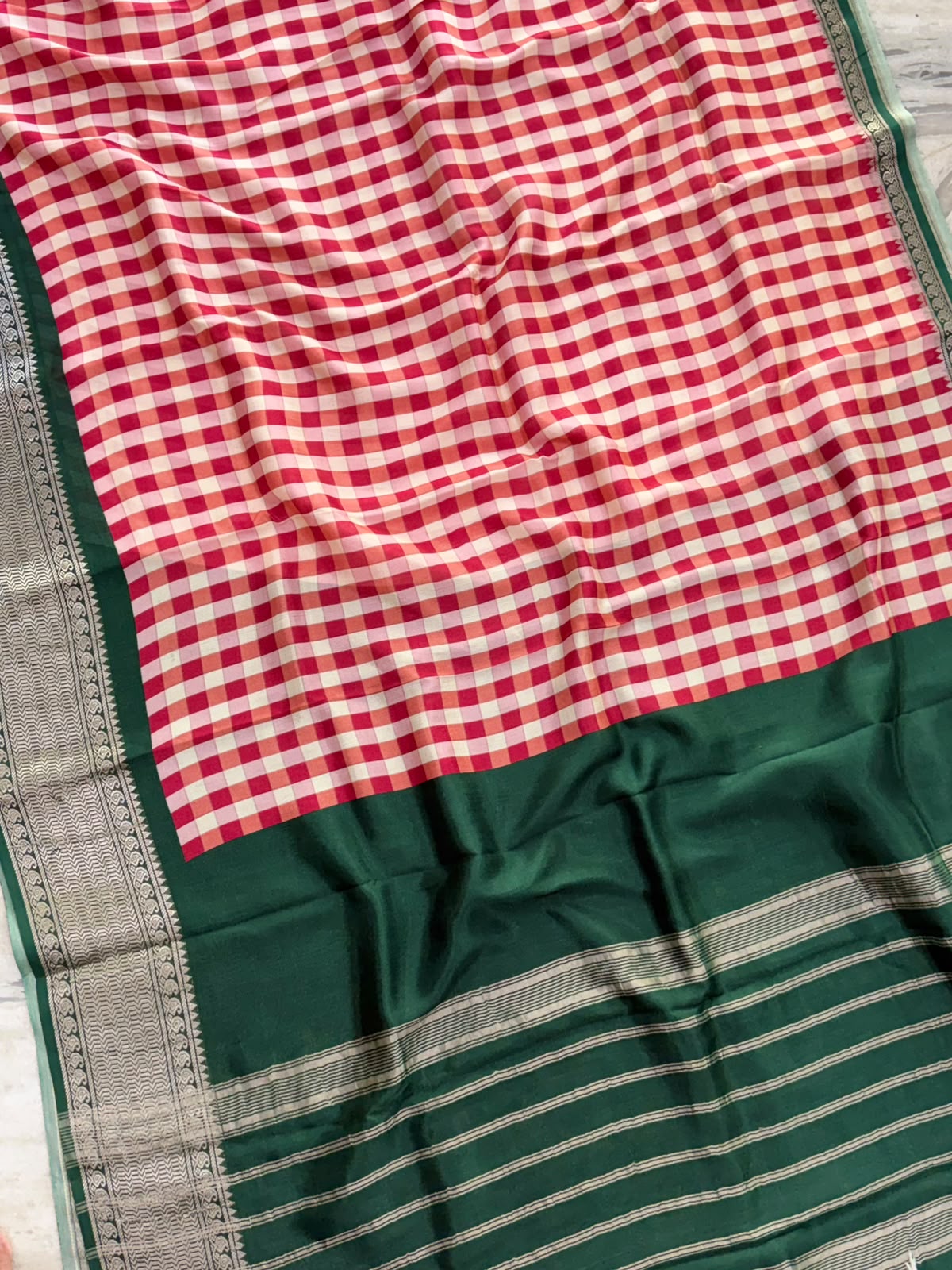 Handloom Mangalagiri Checks Print