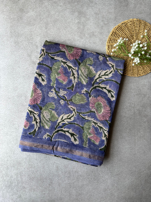 Chanderi Silk Cotton - Purple