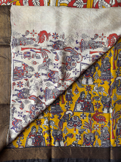 Kalamkari Chennur Silk - Yellow