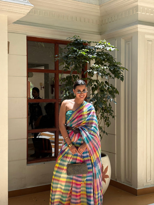 Madras checks mul cotton