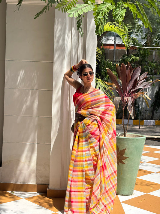 Madras checks mul cotton