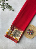 Gap border Premium Kalamkari Chennur Silk
