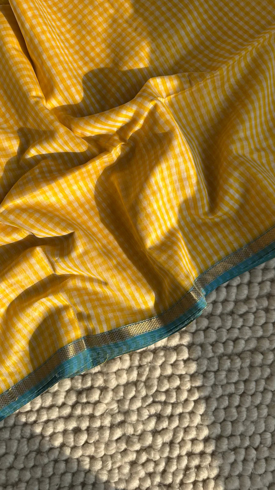 Checks Handwoven Maheshwari Silk cotton